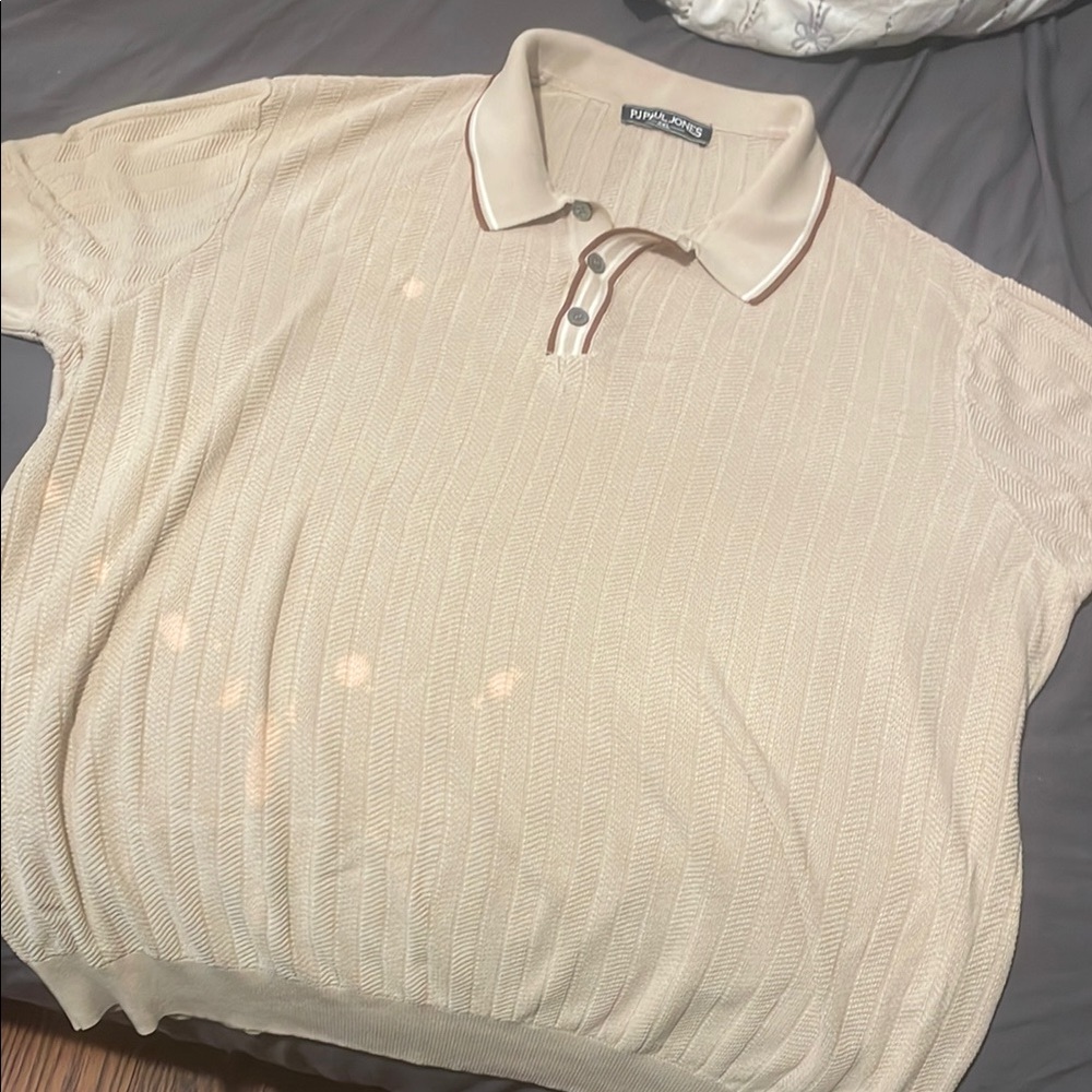 PJ Paul Jones Beige Polo Shirt
